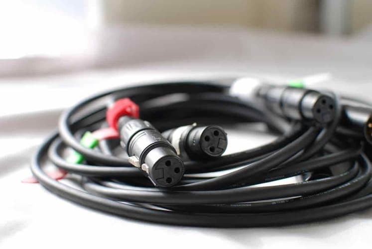 Studio cables for connecting music equipment and recording gear
