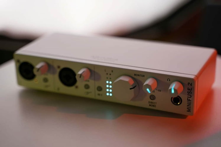 Audio interface for home studio recording and music production