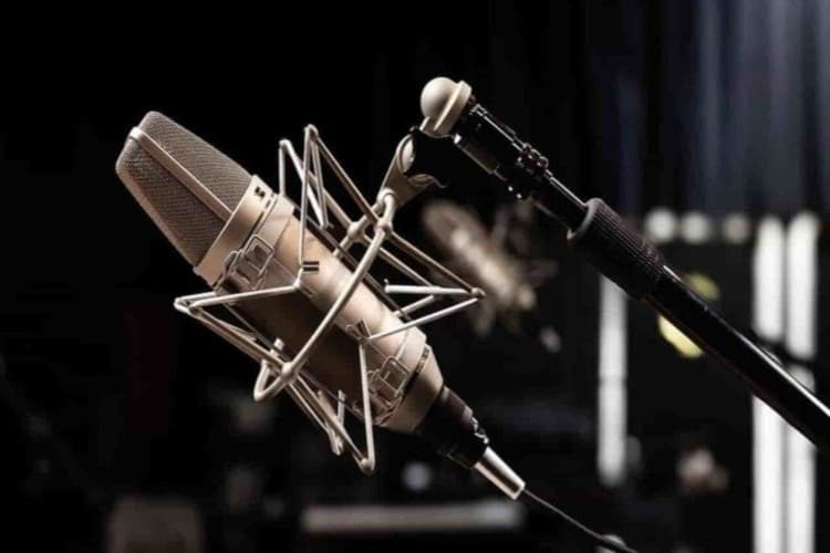 Professional microphone stand for studio recording